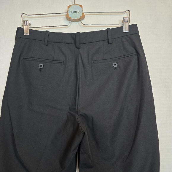 Uniqlo M Smart Ankle Black Pants Wool Like Waist 30-33" M - Picture 8 of 11